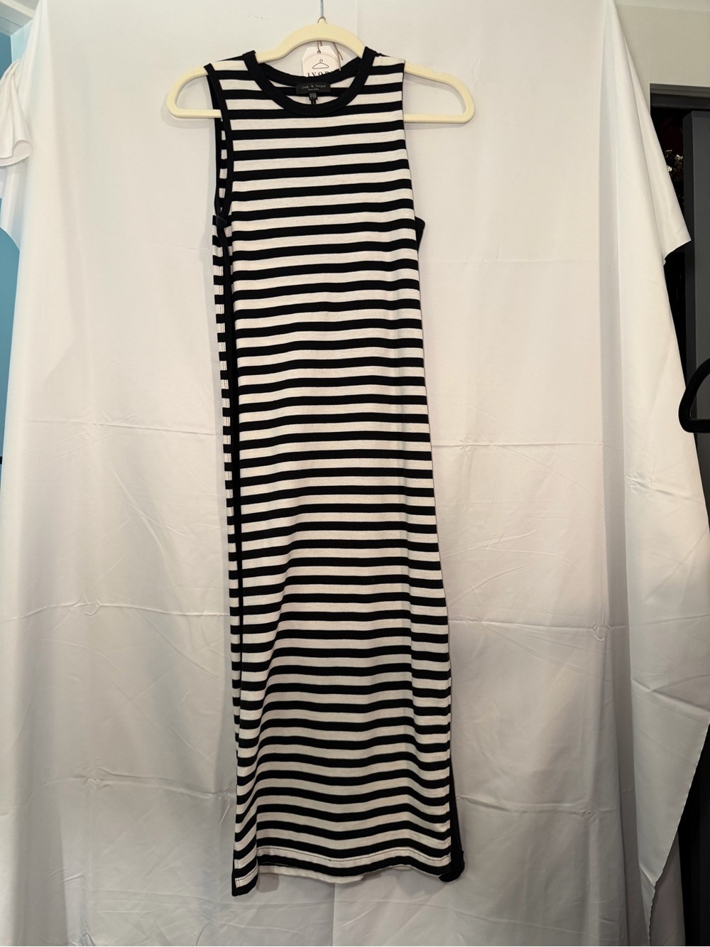 Rag & Bones Brit Striped Side-Split Tank dress XXS - Picture 4 of 5